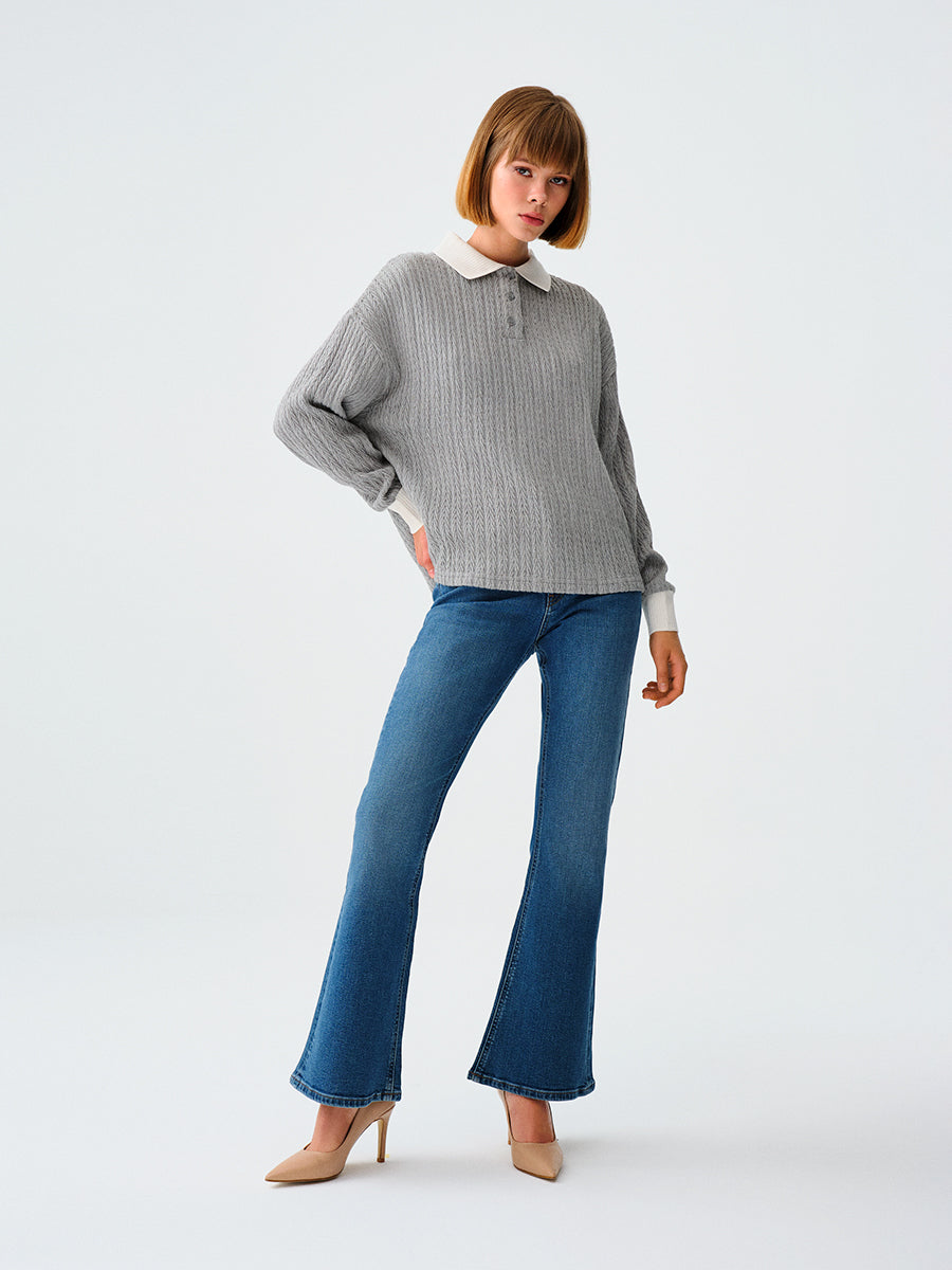 Flare Slim Fit Women's Trousers