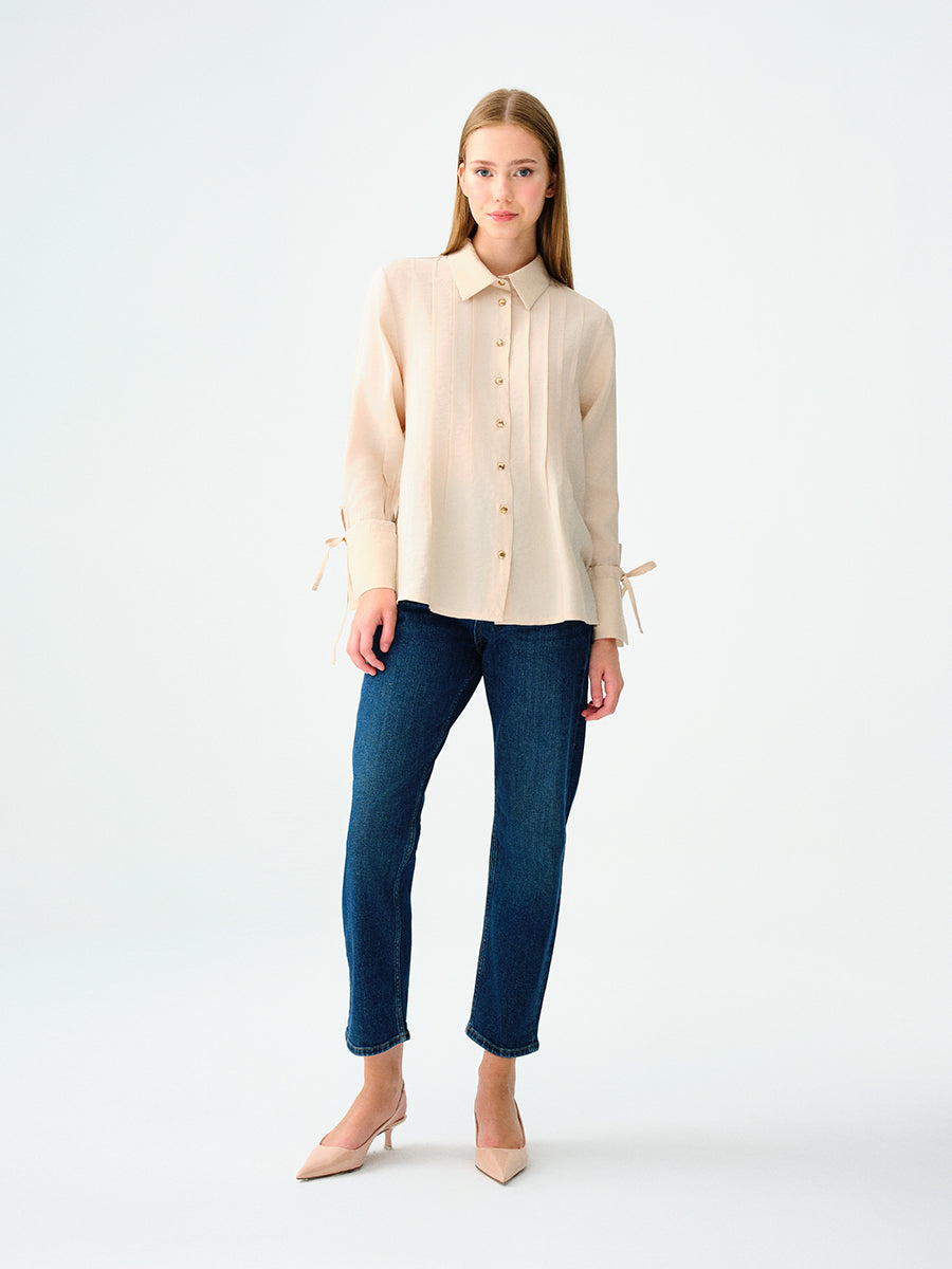 Ecru Woman Long Sleeve Shirt