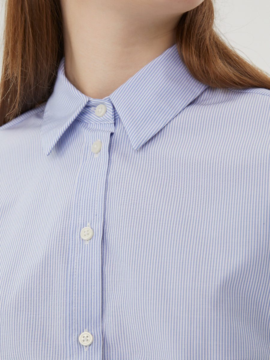 Blue Woman Long Sleeve Shirt