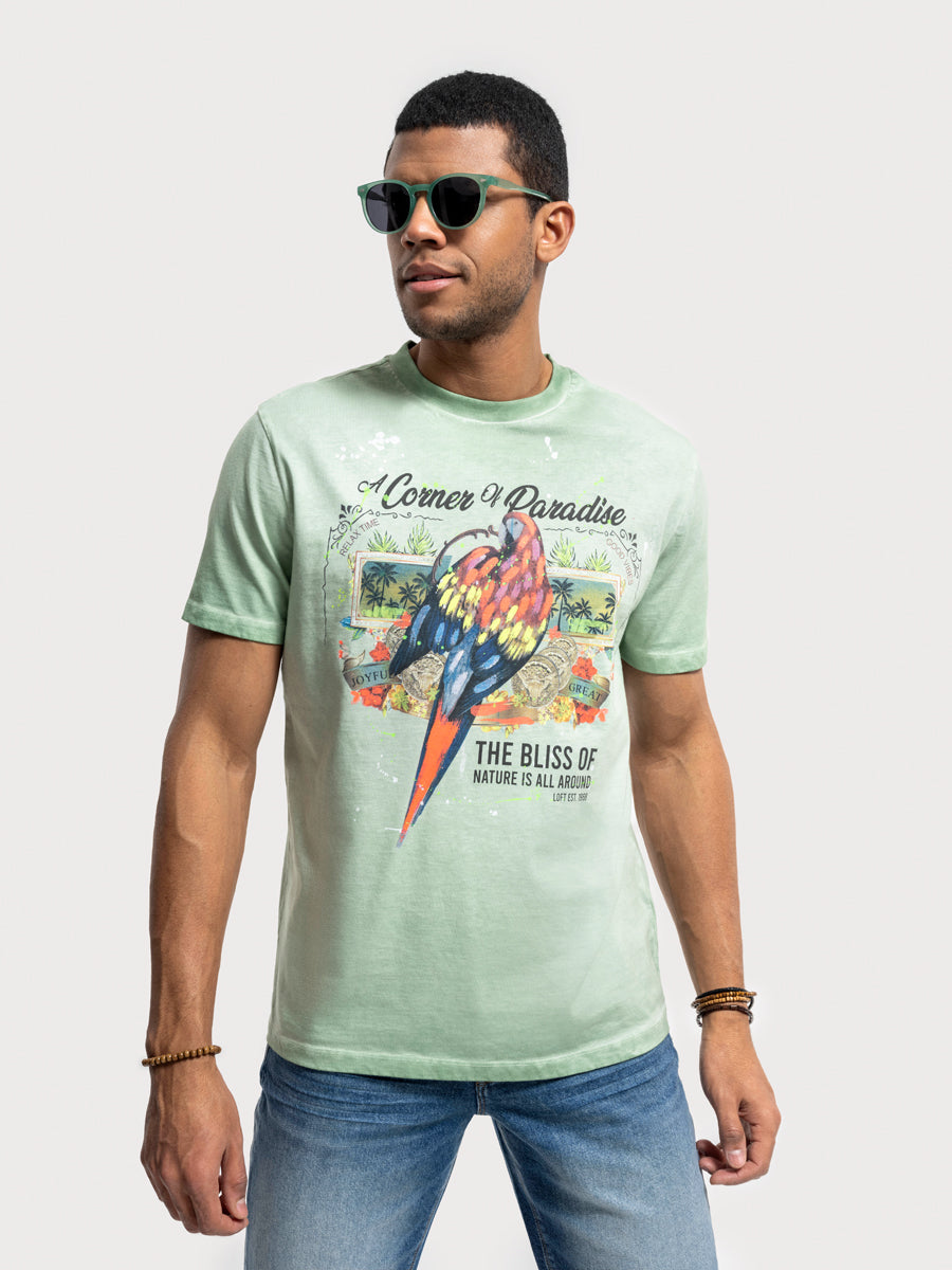 Regular Fit Men's T-shirt Short Sleeve