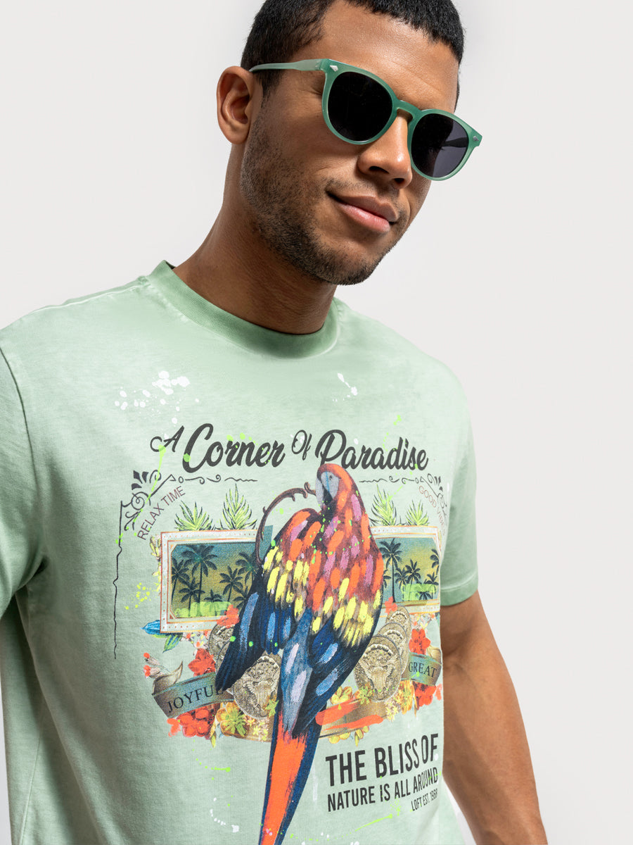 Regular Fit Men's T-shirt Short Sleeve
