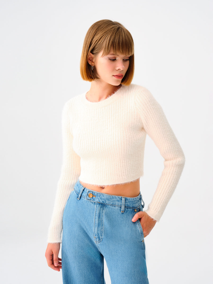 Loose Crop Women's Sweater