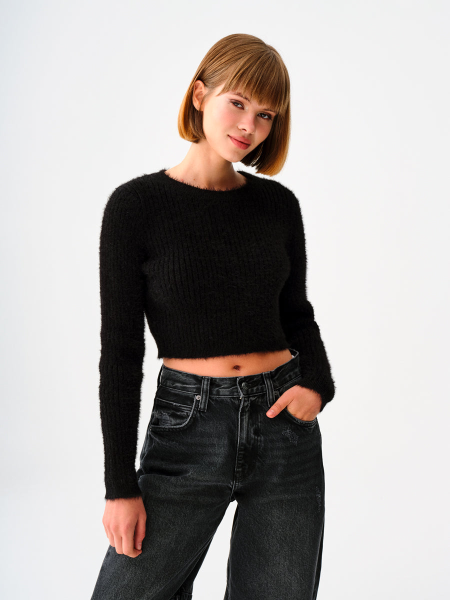Loose Crop Women's Sweater