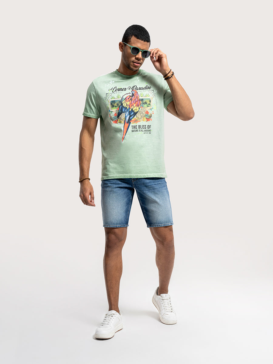 Regular Fit Men's T-shirt Short Sleeve