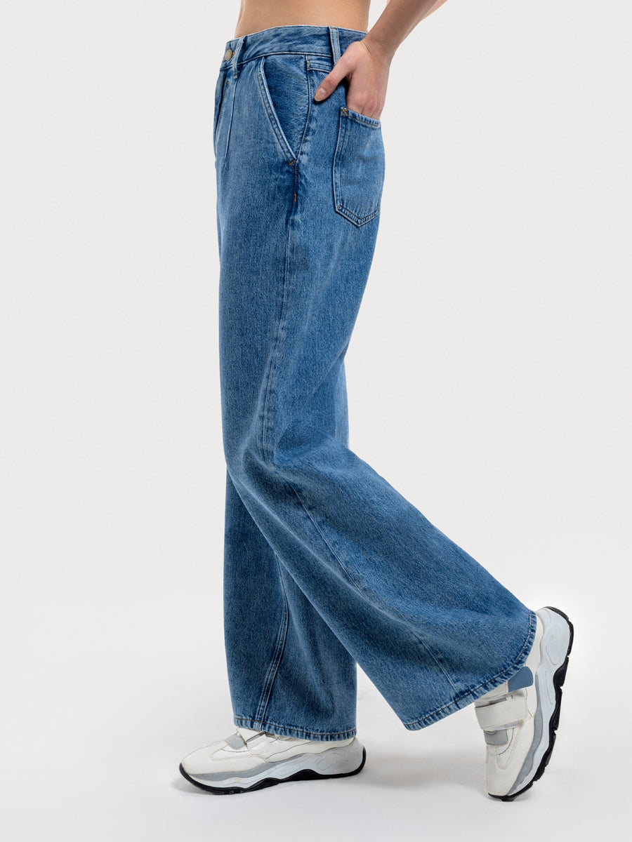 Wide Leg Regular Fit Women's Trousers