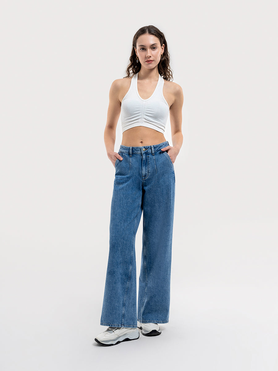 Wide Leg Regular Fit Women's Trousers